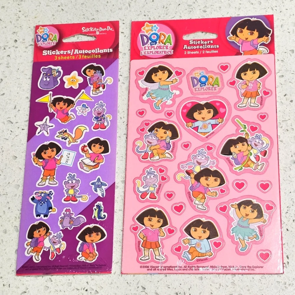 Dora the Explorer Sticker Lot 7 Sealed Packages Stickers Home School Play New